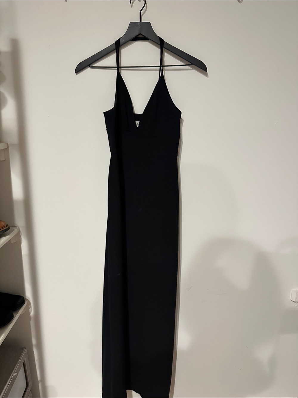 A.L.C. Black Spaghetti-Strap Maxi Dress